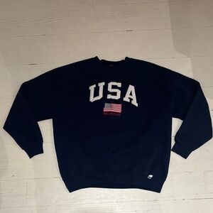 Russell Athletic USA Navy Crewneck Sweater